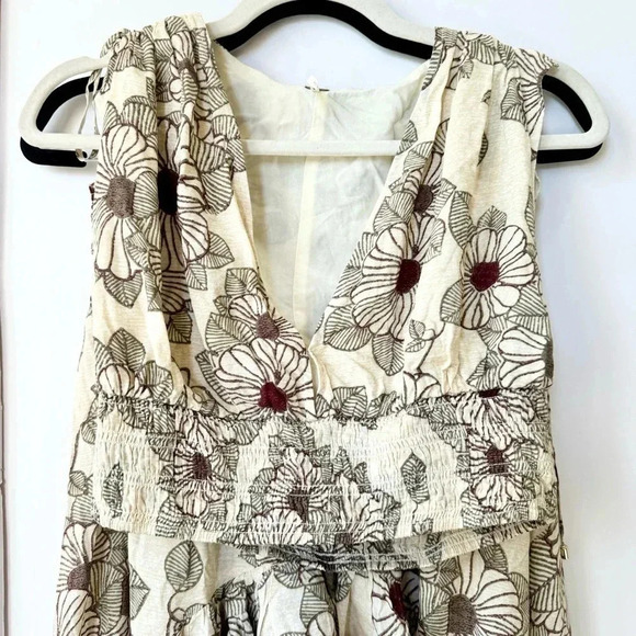 New Free People Morning Sun Set Two Piece Matching Skirt Cream Floral Small - Picture 11 of 17